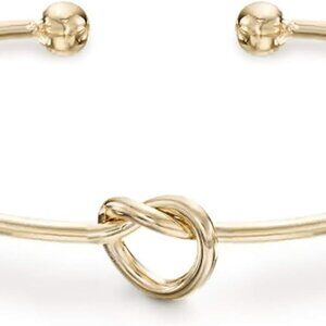 14K Gold Plated Infinity Love Knot Bangle Adjustable Jewelry for Women